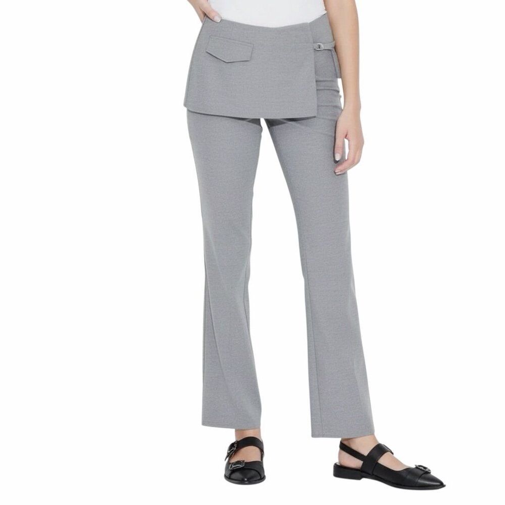 Women’s Gray 2-Way Wear Pants with Removable Skort - Size: XS -NWT